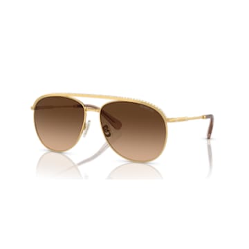 Sunglasses, Square shape, SK0358 32S, Pink | Swarovski