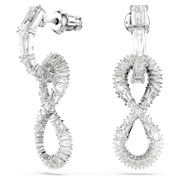 Tuscany Silver Orecchini Pendenti Infinito Con Zirconi - Argento Sterling 925 Rodiato, Ipoallergenici, Regalo