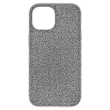 High スマートフォンケース, iPhone® 15, シルバー系 | Swarovski