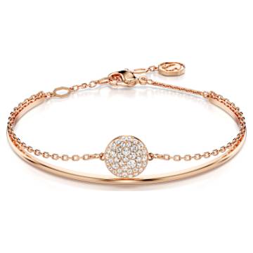 スワロフスキーHyperbola バングル インフィニティ, ホワイト Hyperbola bangle, Infinity, White, Rhodium plated | Swarovski