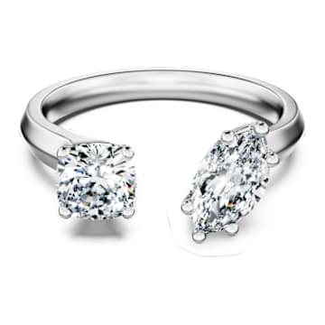 Galaxy open ring Lab grown diamonds 1 ct tw Mixed cuts 14K white gold