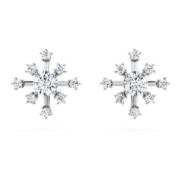 Boucles D'oreilles Créoles En Or Blanc 14 Carats Avec Diamants De Laboratoire - Sur Mesure - Neuf