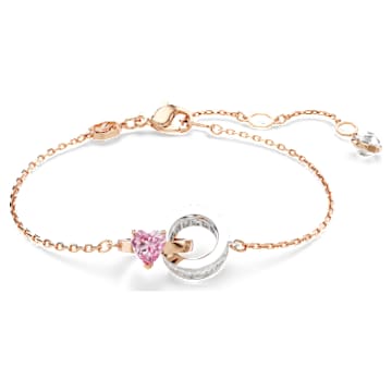 Swarovski Connexus ブレスレット Connexus bracelet, Mixed cuts, Heart, Pink, Mixed metal finish
