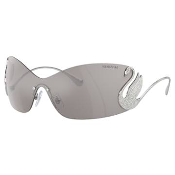 Swarovski SK7017 Sunglasses in Silver Tone Swarovski SK7017 L (58 - 19) with Grey lenses and Gold frame  main image 4