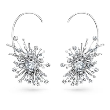 Orecchini A Cerchio In Oro Bianco 14K Con Diamanti – 0.25 Carati TW – Fatti A Mano – Confezione Regalo