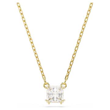 Imber ペンダント, ラウンドカット, ホワイト, ゴールドトーン