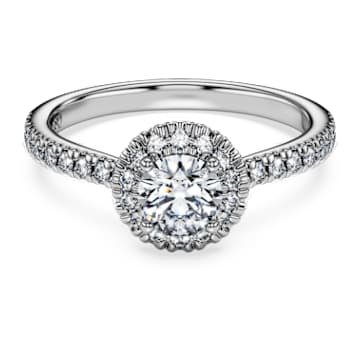Bague Or Blanc 585 Avec Cornaline Et Diamant 0.26 Carat - Taille 55 Ajustable, Marque Thein