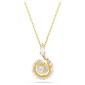 スワロフスキー Swarovski Snake ブローチ クリスタル・パール Swan チョーカーとブローチ, クリスタル・パール, スワン