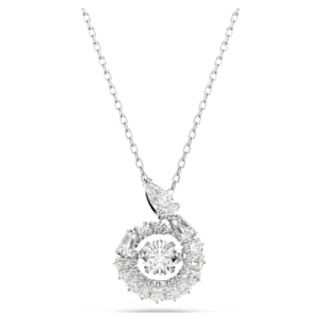 Snake pendant, Mixed cuts, Year of the Snake, White, Rhodium