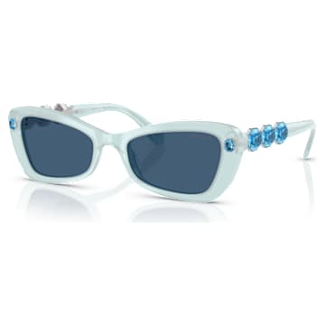 Sunglasses, Butterfly shape, SK6033, Blue | Swarovski