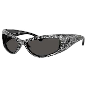 SWAROVSKI Silver Crystal スワロフスキー Sunglasses, SK6027, Silver tone | Swarovski