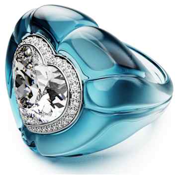 Dulcis リング, ハートカット, パヴェ, ハート, ブルー | Swarovski