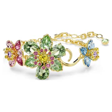 Idyllia バングル, ミックスカット, フラワー, マルチカラー, 18K