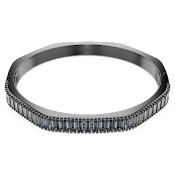Matrix bangle, Baguette cut, Octagon shape, Gray, Ruthenium plated ...