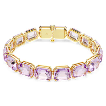 【SWAROVSKI】☆ゾディアック ブレスレット☆ Millenia ブレスレット, オクタゴンカット, パープル, ゴールド