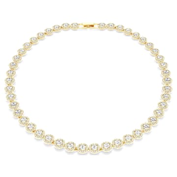 Collar Una Angelic, Talla redonda, Blanco, Baño tono oro por SWAROVSKI