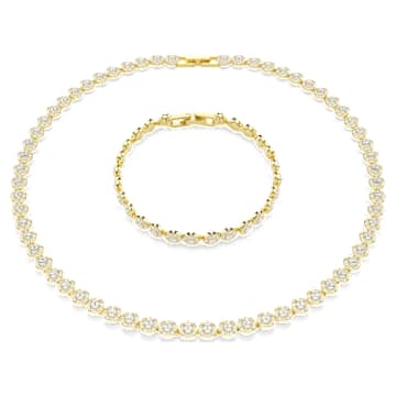 SWAROVSKI　Una Angelic リング　　ネックレスセット Una Angelic set, Set (3), Round cut, White, Rhodium plated