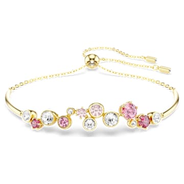 【美品】SWAROVSKI Rosette pink Braceletクリスタル Swarovski Collections Gema bracelet Mixed cuts, Flower, Pink