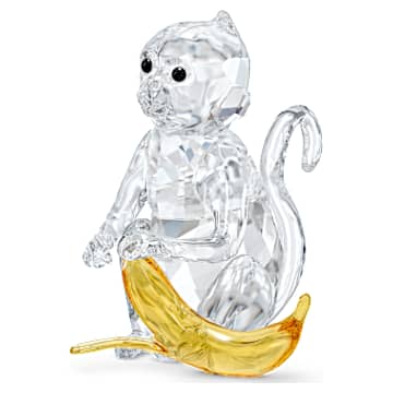 SWAROVSKI スワロフスキー 置物　サルとバナナ　美品❤ rare-encounters-サルとバナナ-