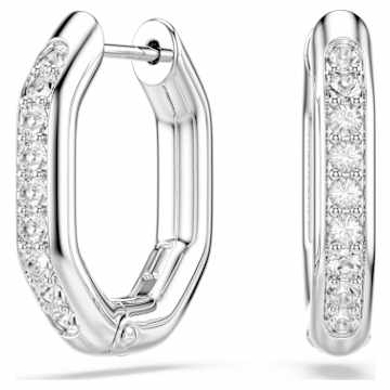 Dextera フープピアス, オクタゴンシェイプ, ラウンドカット, 小