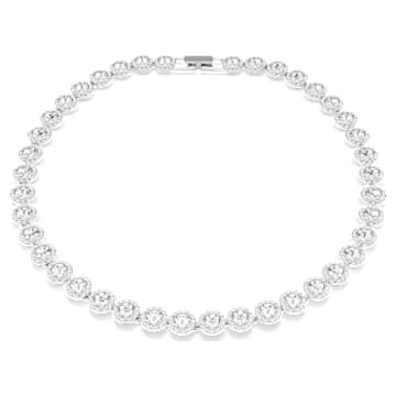 スワロフスキーUna Angelic Tennisネックレス ラウンドカット Una Angelic necklace, Round cut, White, Rhodium plated | Swarovski