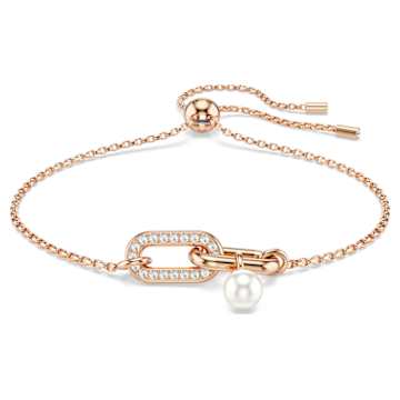 Snake bracelet, Crystal pearl, Mixed cuts, Year of the Snake, Red