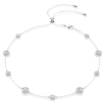 SWAROVSKI ネックレス Last Summer チョーカー最長41cm ブルー：静寂の中に佇む花：フラワーとパールのチョーカー