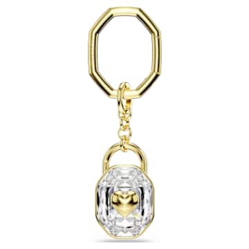 キーリング, オクタゴンカット, グリーン, ミックスメタル仕上げ