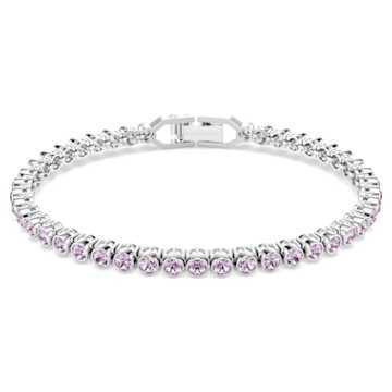 【美品】Swarovski　スワロフスキー エミリー　テニスブレスレット Imber Emily Tennisブレスレット, ラウンドカット, ホワイト, ロジウム