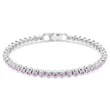 スワロフスキー Emily ブレスレット ブルー Imber Emily bracelet, Mixed round cuts, Blue, Rhodium plated