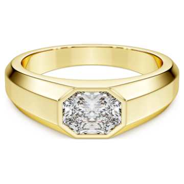 Octagon bezel ring, Lab-grown diamonds 2.0 ct tw, Octagon shape