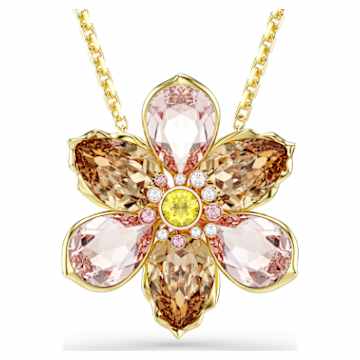 Millenia brooch, Octagon cut, Purple, 18K gold finish | Swarovski
