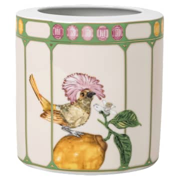 Idyllia vase, Porcelain, Crystal print motif, flycatcher