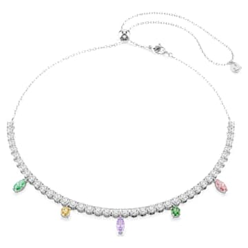 Ariana Grande x Swarovski necklace, Mixed cuts, Multicolored, Rhodium plated