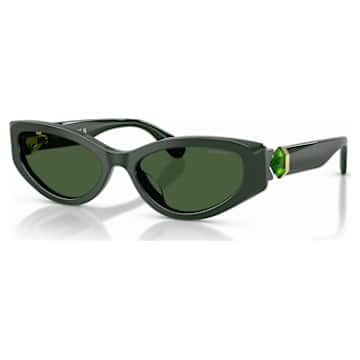 Sunglasses, Cat-eye shape, SK6045, Brown | Swarovski