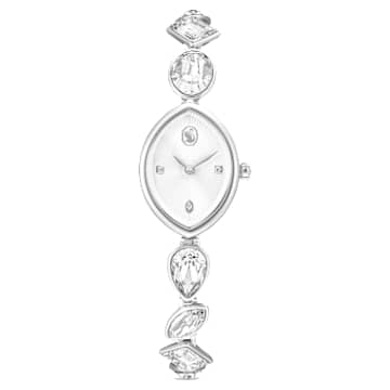 Gema watch, Crystal bracelet, Silver tone, Stainless steel | Swarovski