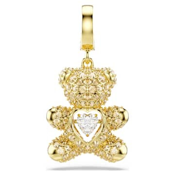 Idyllia charm, Mixed cuts, Teddy, Gold tone, 18K gold finish