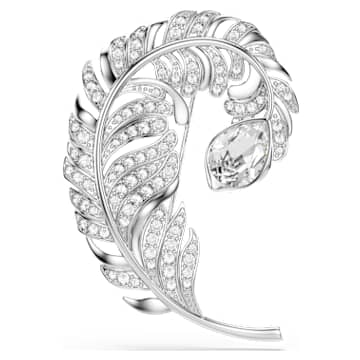 Idyllia Broş, Karışık kesimler, Tüy, Rodyum kaplama | Swarovski
