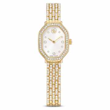 Dextera octagon watch, Swiss Made, Metal bracelet, Silver tone