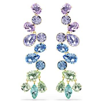 Gema ドロップピアス, ミックスカット、シャンデリア, ロング, マルチ