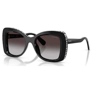 CHANEL サングラス　黒 スワロフスキー Chanel Black Swarovski Crystal Sunglasses 5080-B | Yoogi's Closet