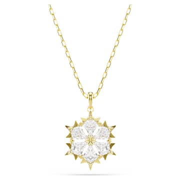 Magic ペンダント, ミックスカット, スノーフレーク, ホワイト, 18K 