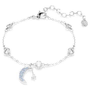 ★SWAROVSKIスワロフスキー ブレスレット ２連 ツイン ブルー クリア クリスタルをあしらったブルーブレスレット（メンズ・レディース