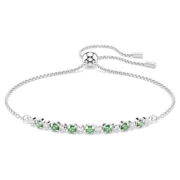 Matrix bracelet, Round cut, Pink, Rhodium plated | Swarovski