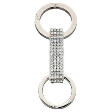 Porte-clés Alice, blanc, acier inoxydable - Swarovski, 860475
