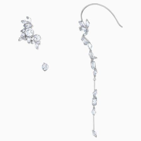 Ice Crack Ear Cuff White Ruthenium Plated Swarovski Com