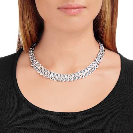 Baron <b>Колье</b>, Синий Кристалл, Родиевое покрытие | <b>Swarovski</b>.com
