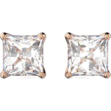 Attract Stud Pierced Earrings White Rose Gold Tone Plated Attract Stud Pierced Earrings White Rose Gold Tone Plated