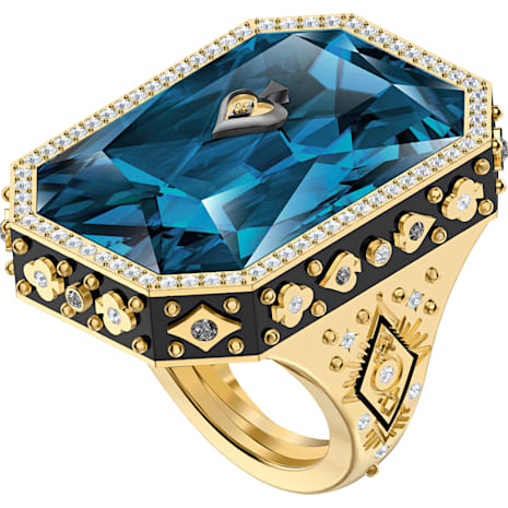 Tarot Magic Cocktail Ring, Blue, Gold-tone plated - Swarovski, 5490913
