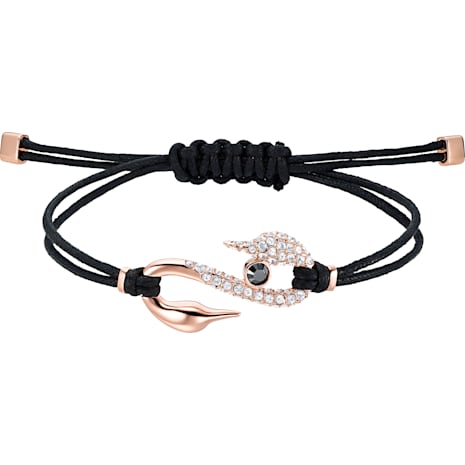 Swarovski Power Collection Hook Bracelet, Black, Rose-gold tone plated - Swarovski, 5494383